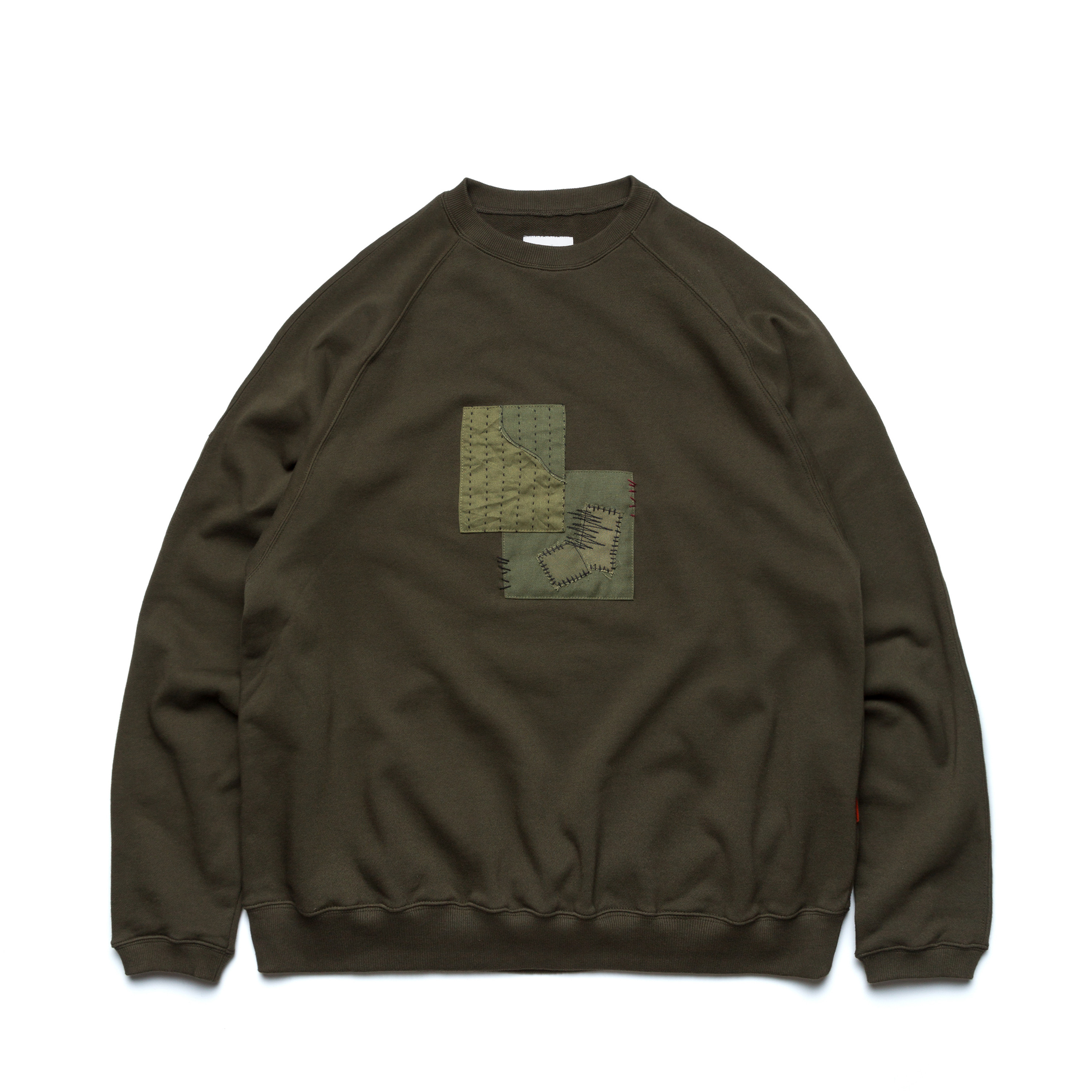 GOOPiMADE x SYNDRO  “NEEDLE MAN” LOOSE FIT SWEAT SHIRT-Olive