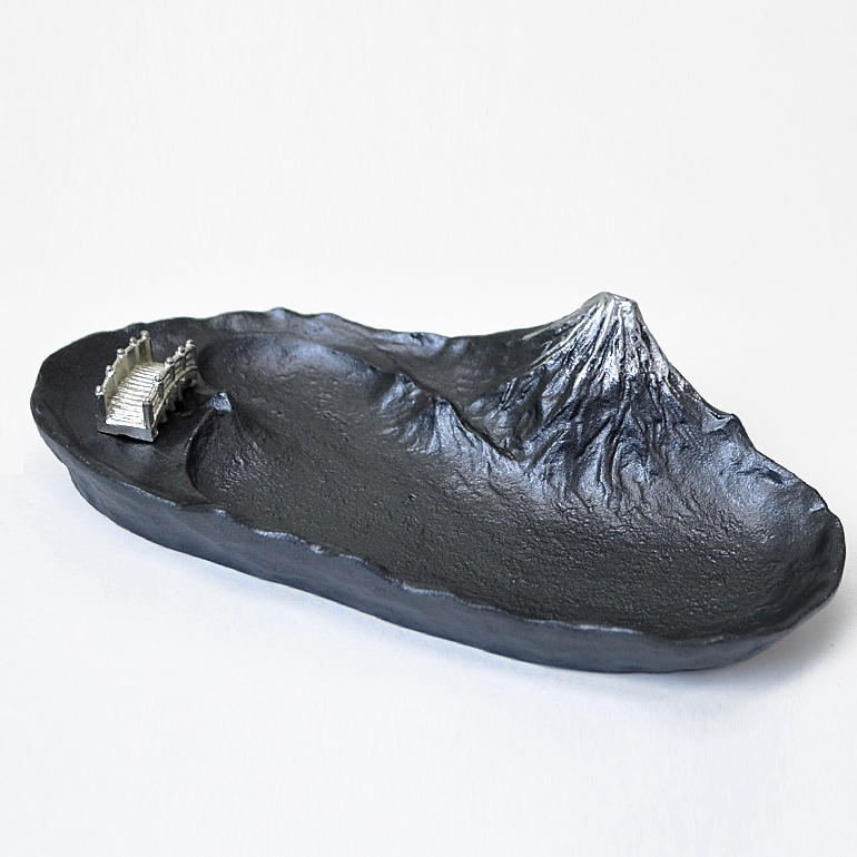 【銀雅堂】倒映富士 香立-墨富士