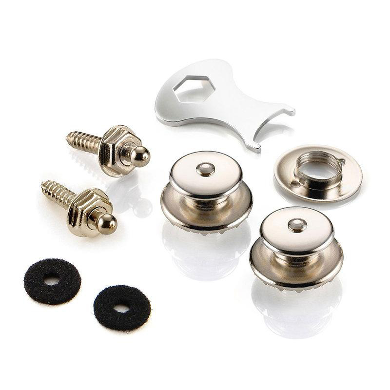 德製 LOXX E-NICKEL 銀色 鍍鎳 電吉他/貝士 安全背帶釦 背帶釘