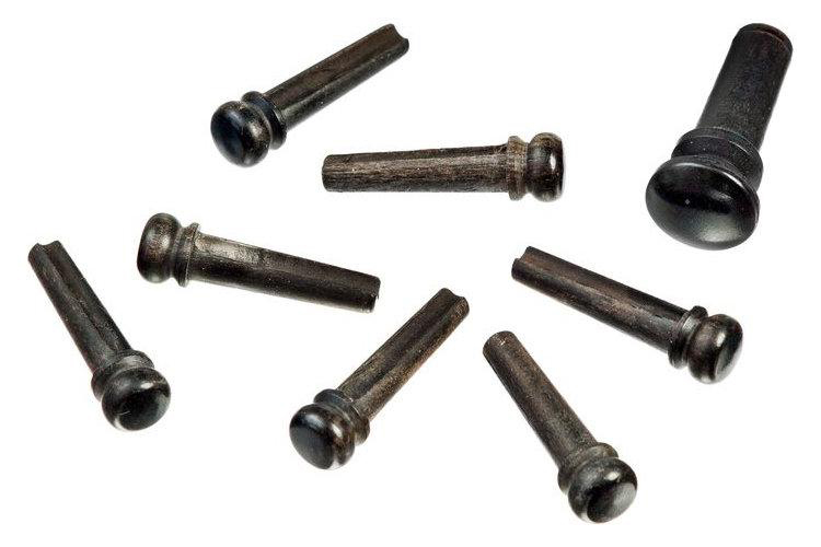 美國 Planet Waves 弦釘 黑檀木 純黑 附釦 6顆/1組 (PWPS1)