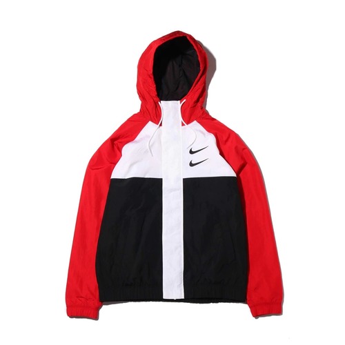 Nike Double Swoosh Hoodie Woven Jacket Men Red White Bl
