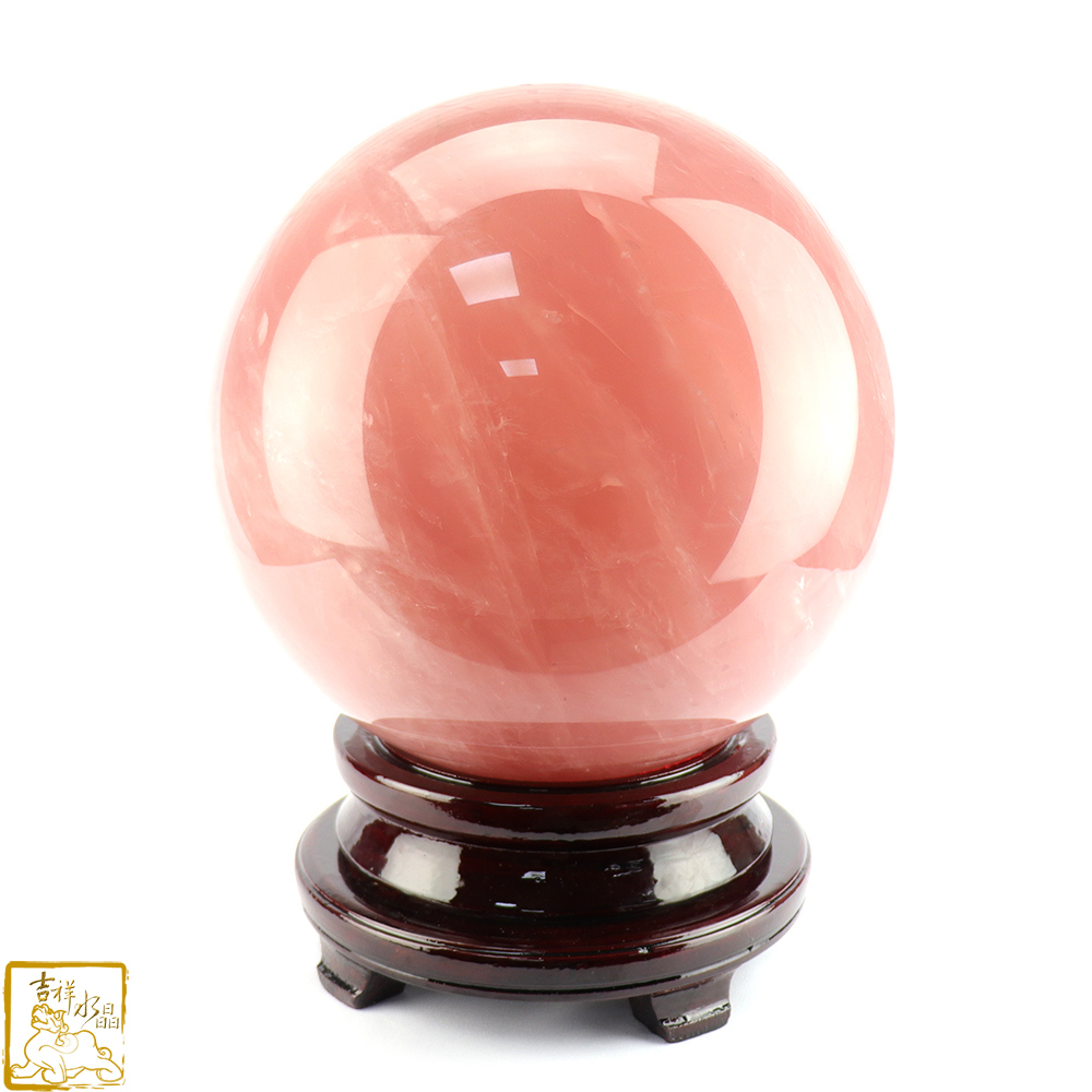 頂級星光粉水晶球 直徑29cm 旺生意緣