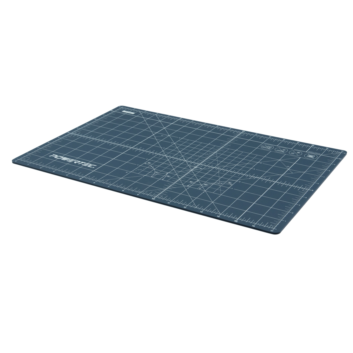 POWERTEC 61001 Self Healing Rotary Cutting Mat with Grid, 12 x 18 x 3mm Triple Layered Surface for Arts and Crafts Woodworking