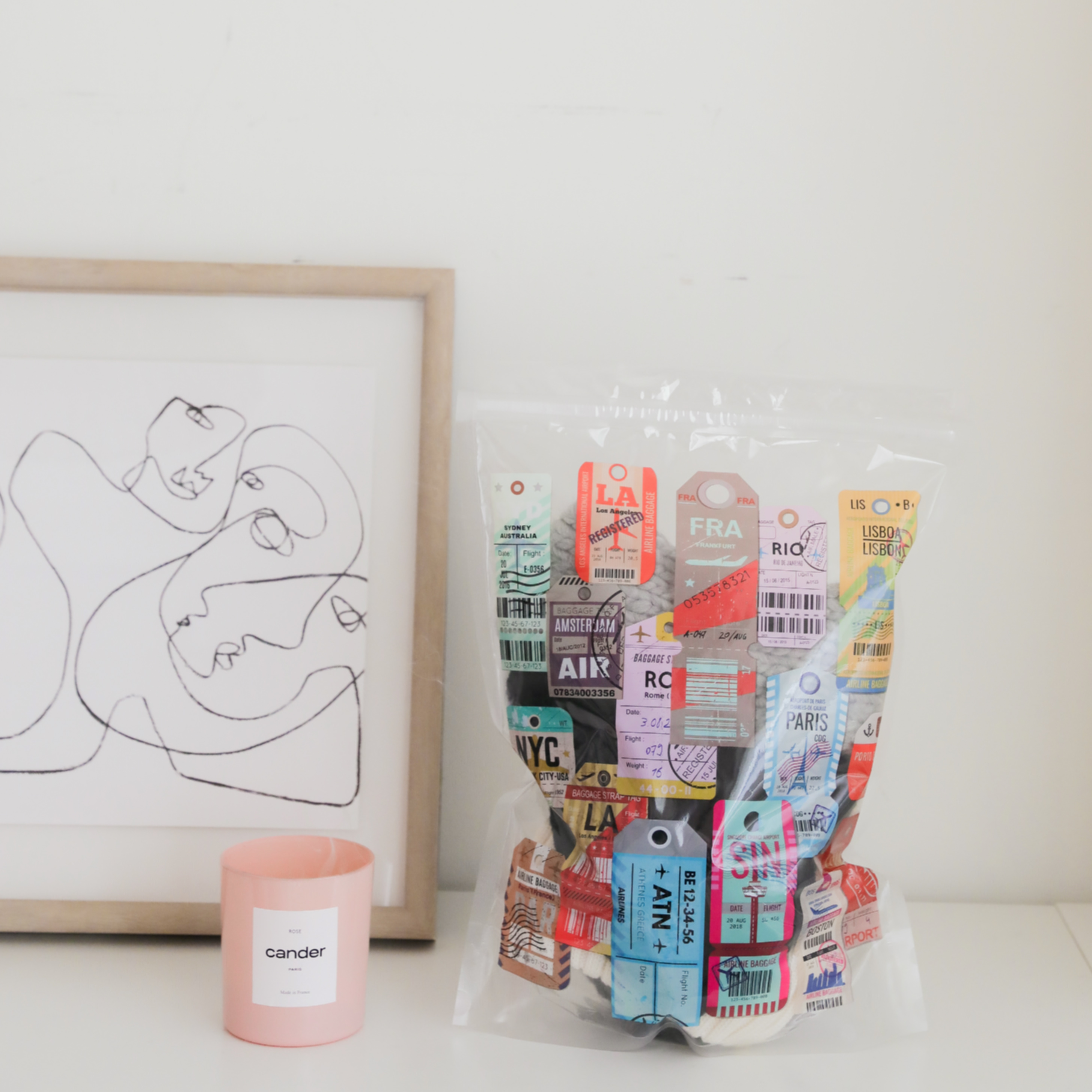 旅行票根魔鬼氈環保袋 (大型) 10入