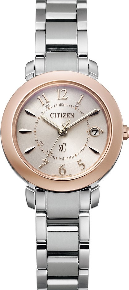 萬年鐘錶 - Citizen 星辰錶  XC   光動能電波錶   ES9446-54W  錶徑27MM