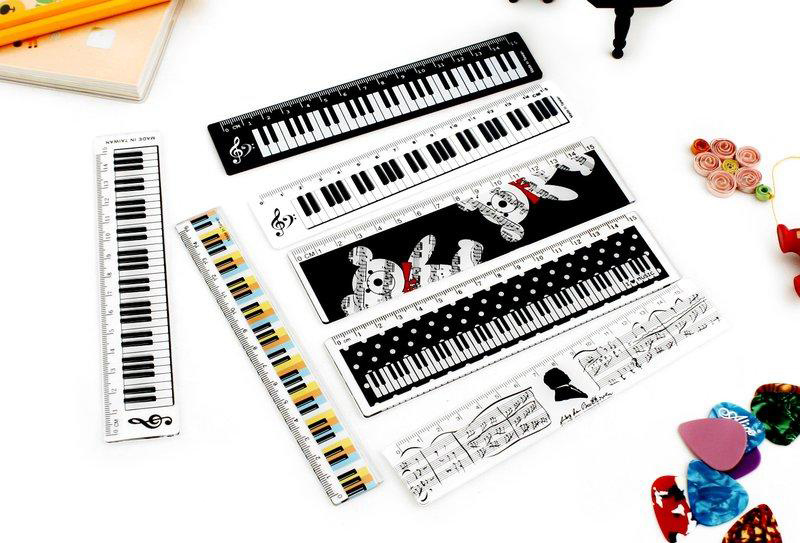 直尺 台製 文具尺 HA15 音樂造型尺 15cm