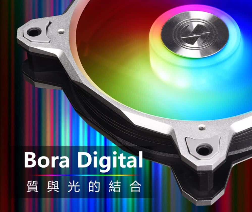 米特3C數位–聯力 LIAN LI Bora Digital RGB 三風扇組 黑框/灰框