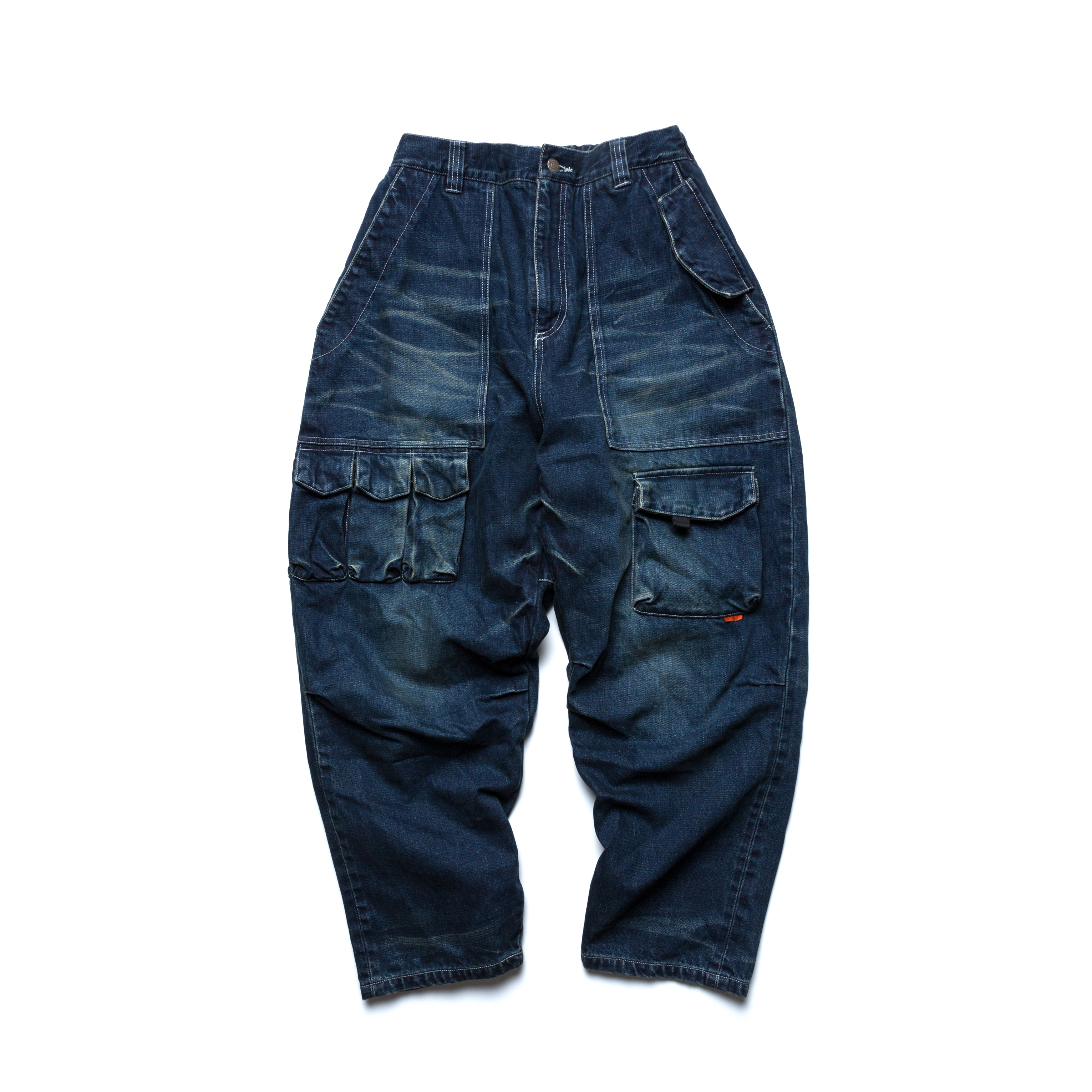 PARATROOPER” MULTI-POCKET ARMY PANTS - Denim