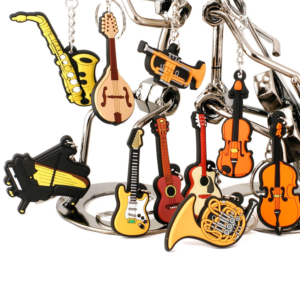 鑰匙圈 MG45 提琴 吉他 小喇叭 法國號 爵士鼓 鋼琴 豎琴 小叮噹的店