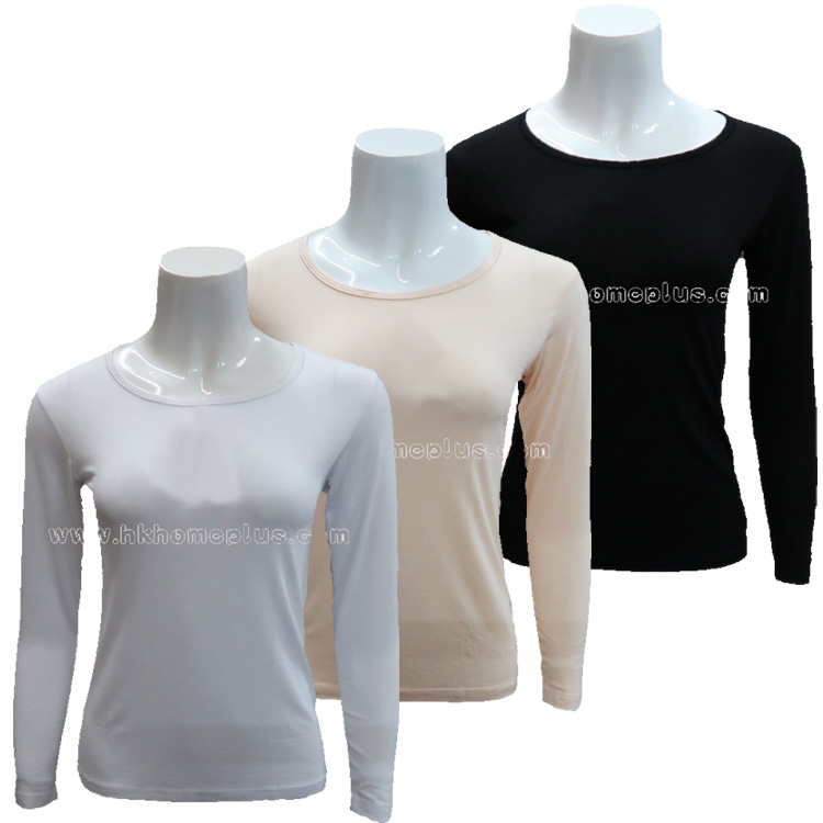 GiGi: 女裝莫代爾圓領長袖