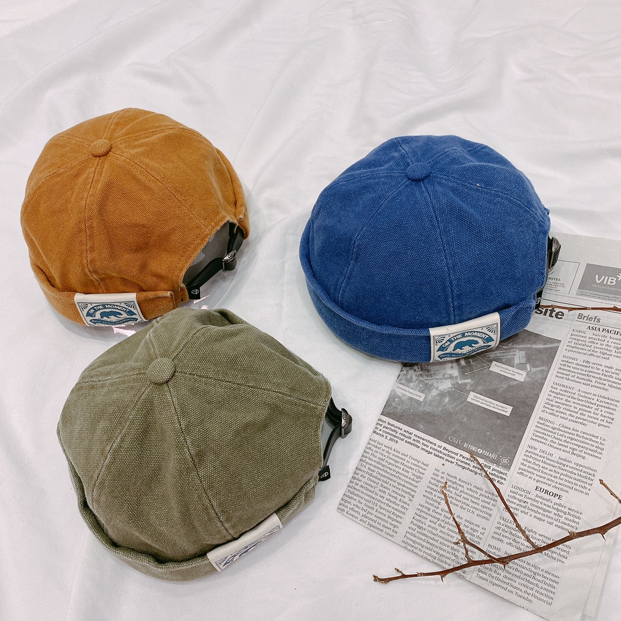 熊標水洗水兵帽/四色