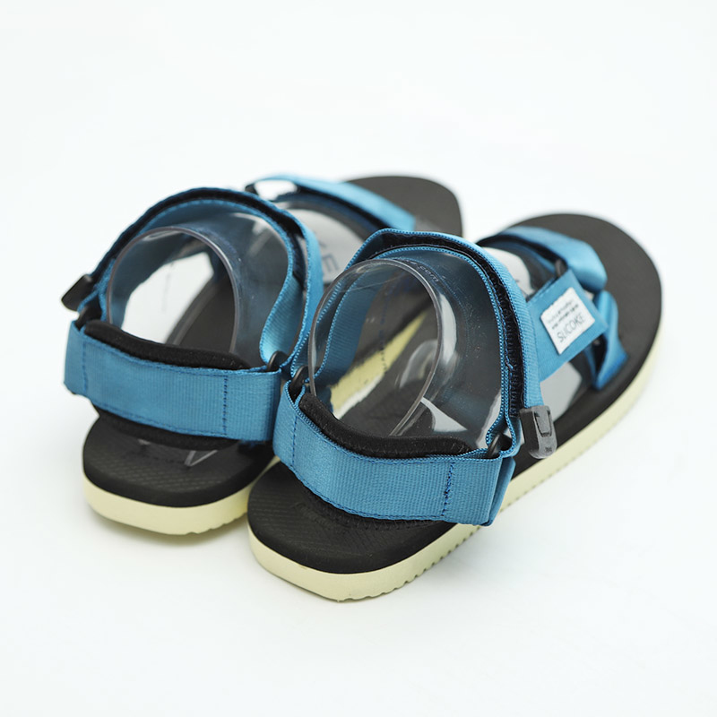 [出清商品售出無退換] SUICOKE DEPA 022 水藍 奶油底 涼鞋 尼龍 耐磨底 魔鬼氈【SK022BL】