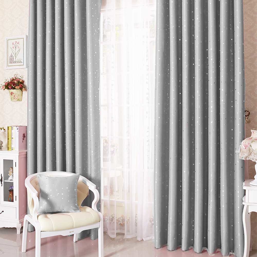 璀璨星空 • 灰色 • 遮光窗簾
