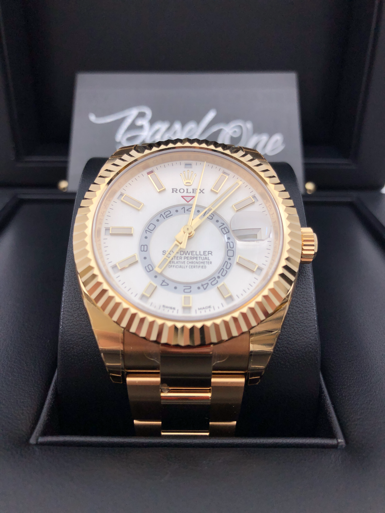 Sky dweller white gold white dial hot sale