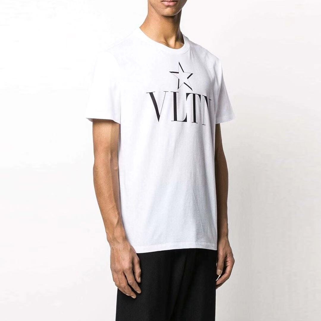 Valentino 白色logo星星短袖