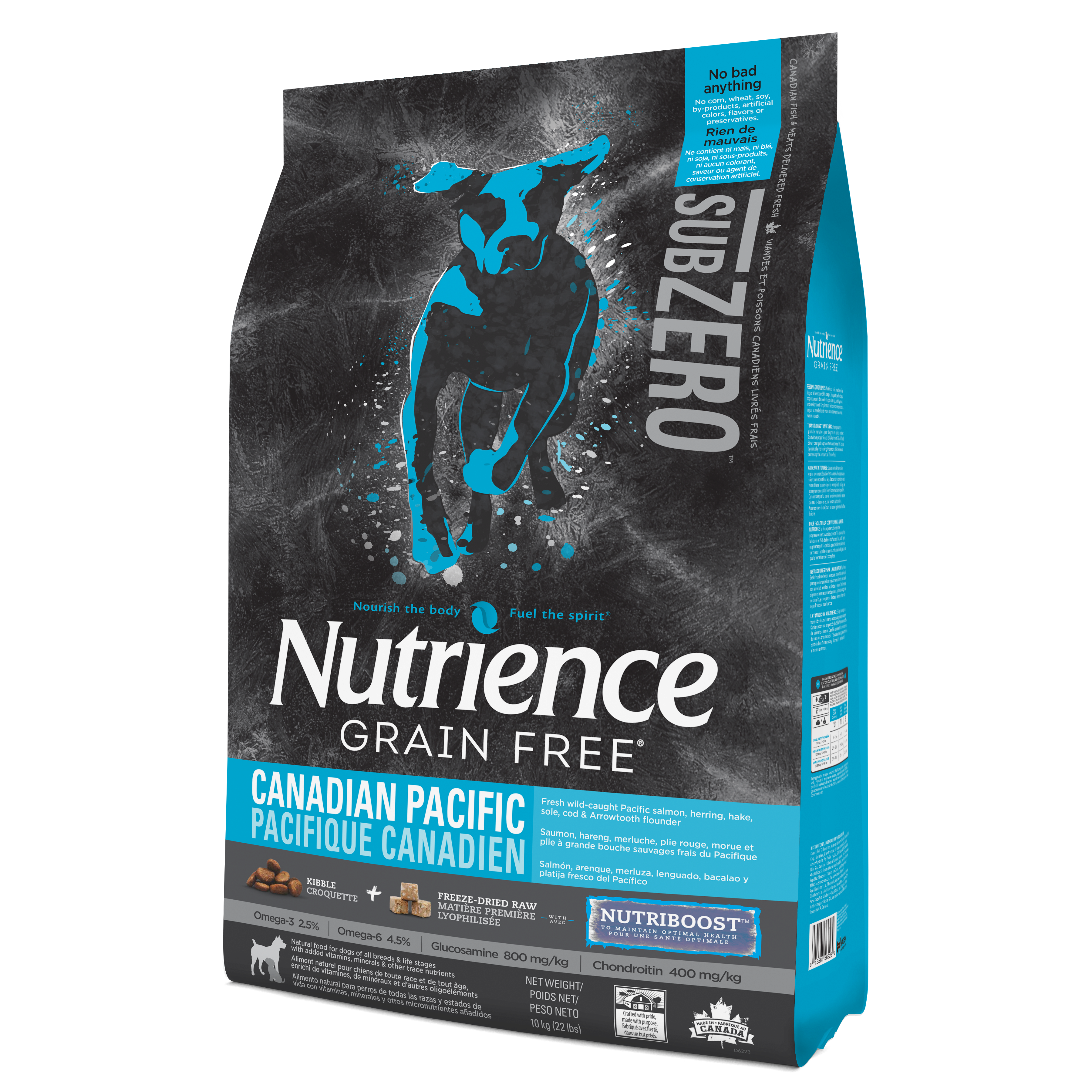Nutrience SubZero 凍乾鮮三文魚、鯡魚無穀物全犬配方 (七種魚配方) 2.27kg / 10kg