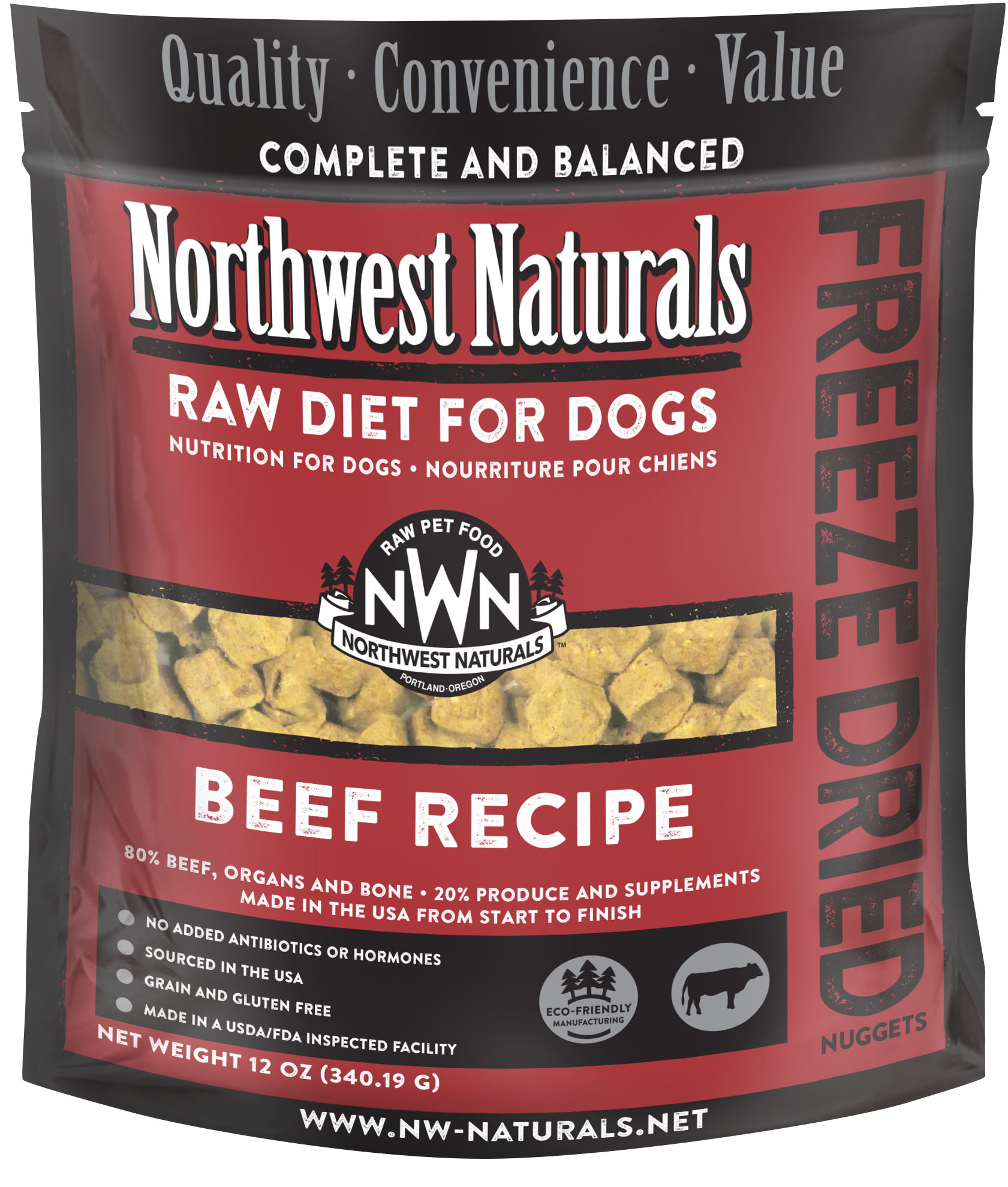 Northwest Naturals Freeze Dried 凍乾犬糧 牛 340g