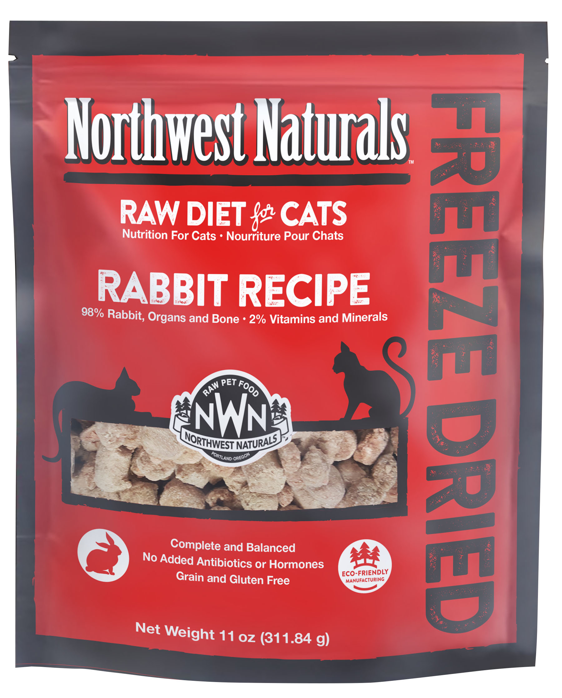 Northwest Naturals Freeze Dried Rabbit Recipe (For Cats)  11oz