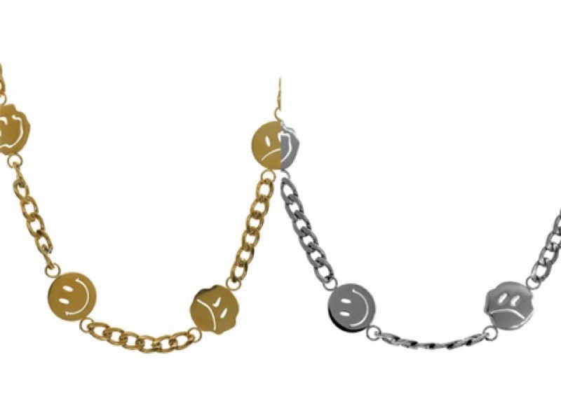 LURS 微笑 笑臉項鍊 手鏈