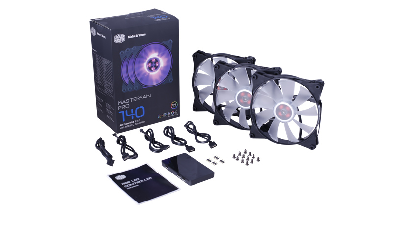 米特3C數位–CoolerMaster 酷碼 MasterFan Pro 140風量型RGB風扇三合一組合包