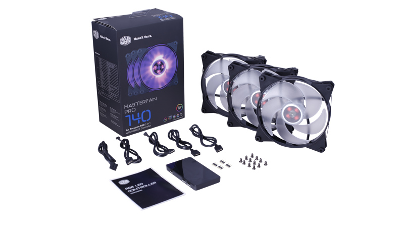 米特3C數位–CoolerMaster 酷碼 MasterFan Pro 140風壓型RGB風扇三合一組合包