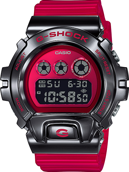 萬年鐘錶 - G-SHOCK  不鏽鋼金屬系列電子錶    GM-6900B-4DR   錶徑 : 49.7 mm