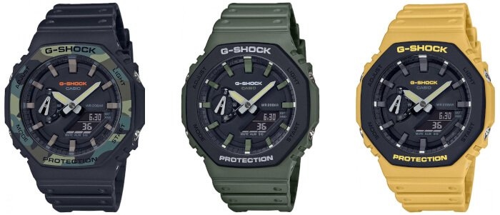 萬年鐘錶 - G-SHOCK  黃蜂八角錶殼系列電子錶   GA-2110SU-9A  錶徑 : 48.5 mm