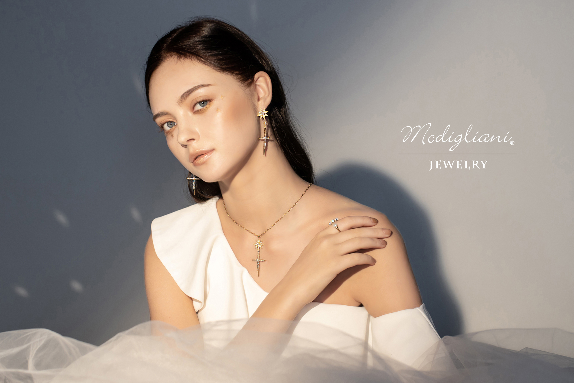 北極光十字架項鍊