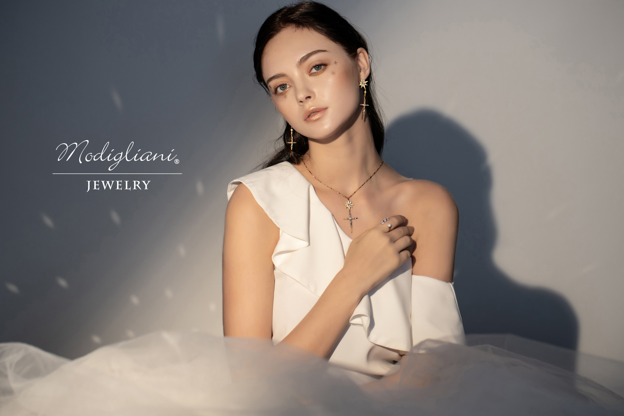 北極光十字架項鍊