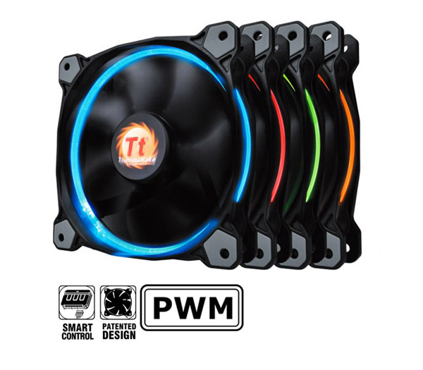 米特3C數位–曜越 THERMALTAKE Riing RGB 256色14CM LED風扇 (單包裝)/(三風扇組)