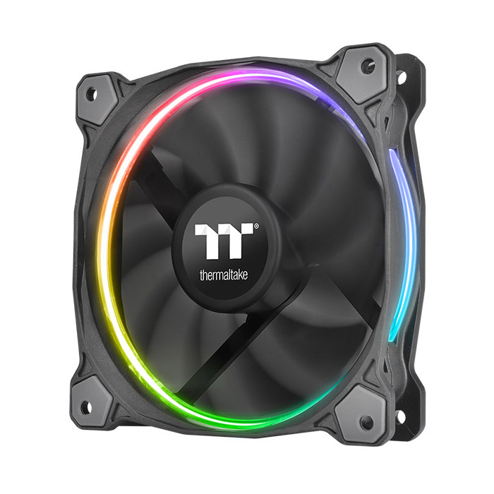 米特3C數位–曜越 THERMALTAKE Riing RGB 256色LED 14公分水冷排風扇 頂級版/ CL-F051-PL14SW-A
