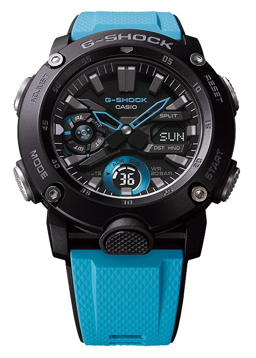 萬年鐘錶G-SHOCK 碳纖維核心系列電子錶GA-2000-1A2