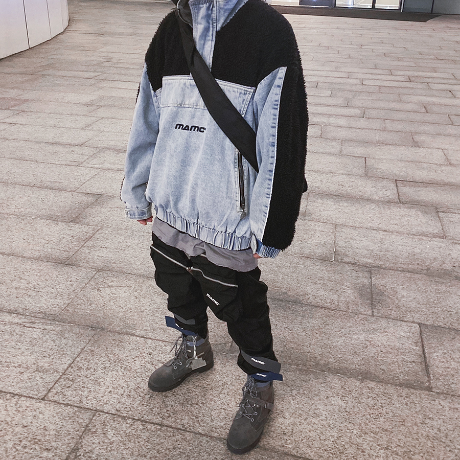 【 MAMC | SPLICE TANNIN WINDBREAKER 單寧羊羔絨拼接衝鋒衣 】