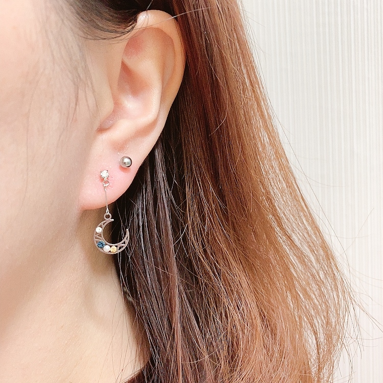 [日本制] 閃爍月亮星星耳環 (網站限定優惠)