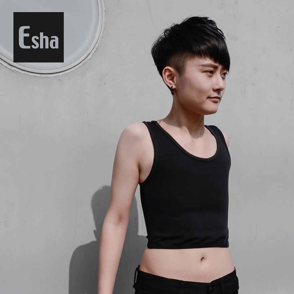 舒適型系列-靜音魔貼-挖背短版束胸【T019】