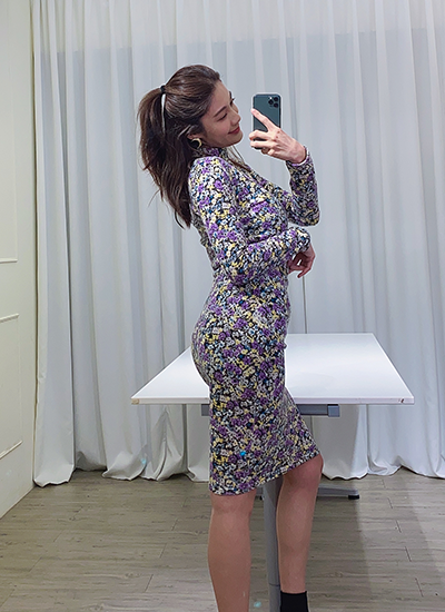 [現貨]兩件式奢華花園洋裝(紫色)