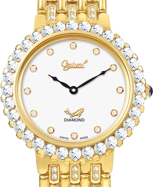 萬年鐘錶 - Ogival 愛其華  冷翡翠珠寶系列腕錶  3811DGK  錶徑 38 mm