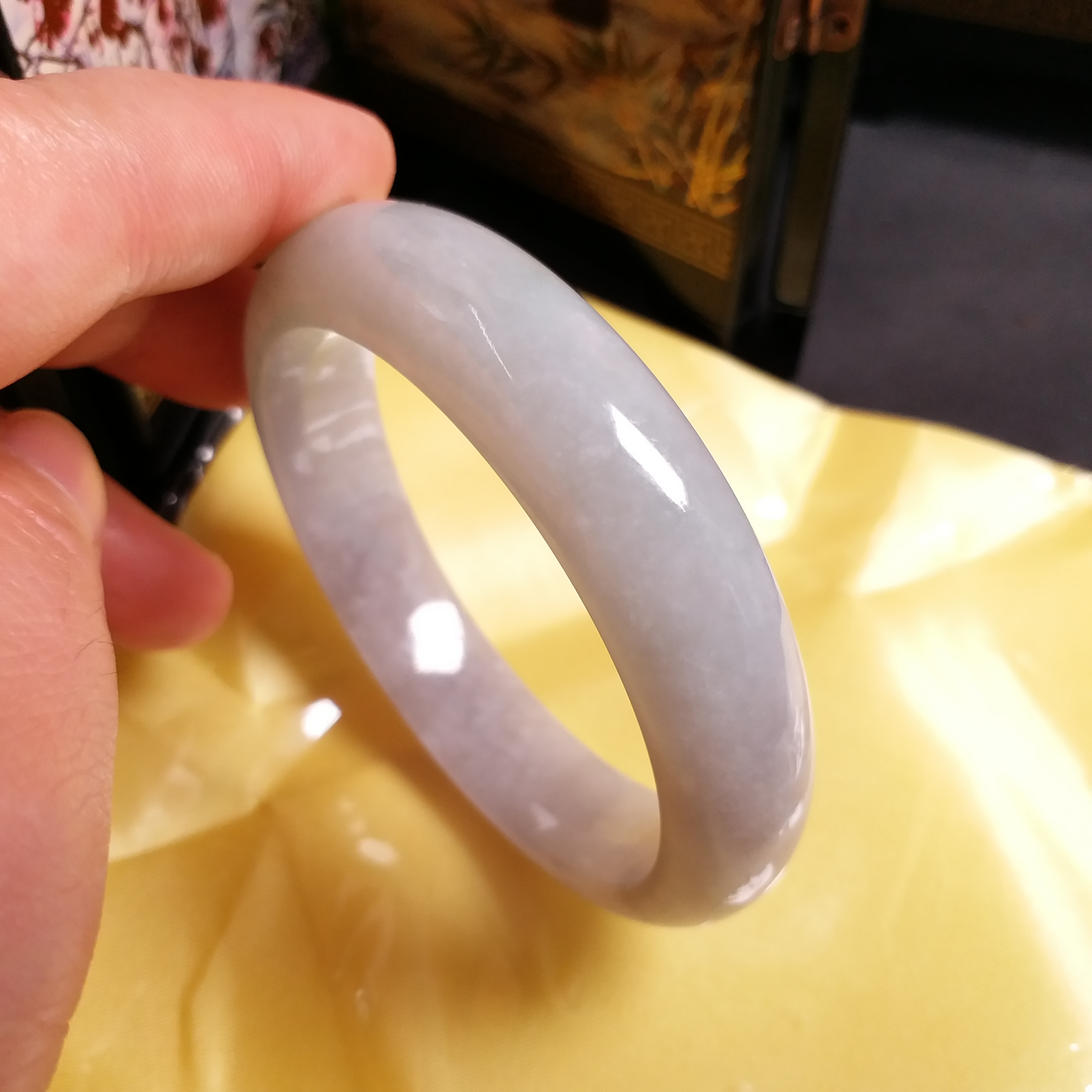 J1486 冰糯春彩福鐲 57mm (1.52)