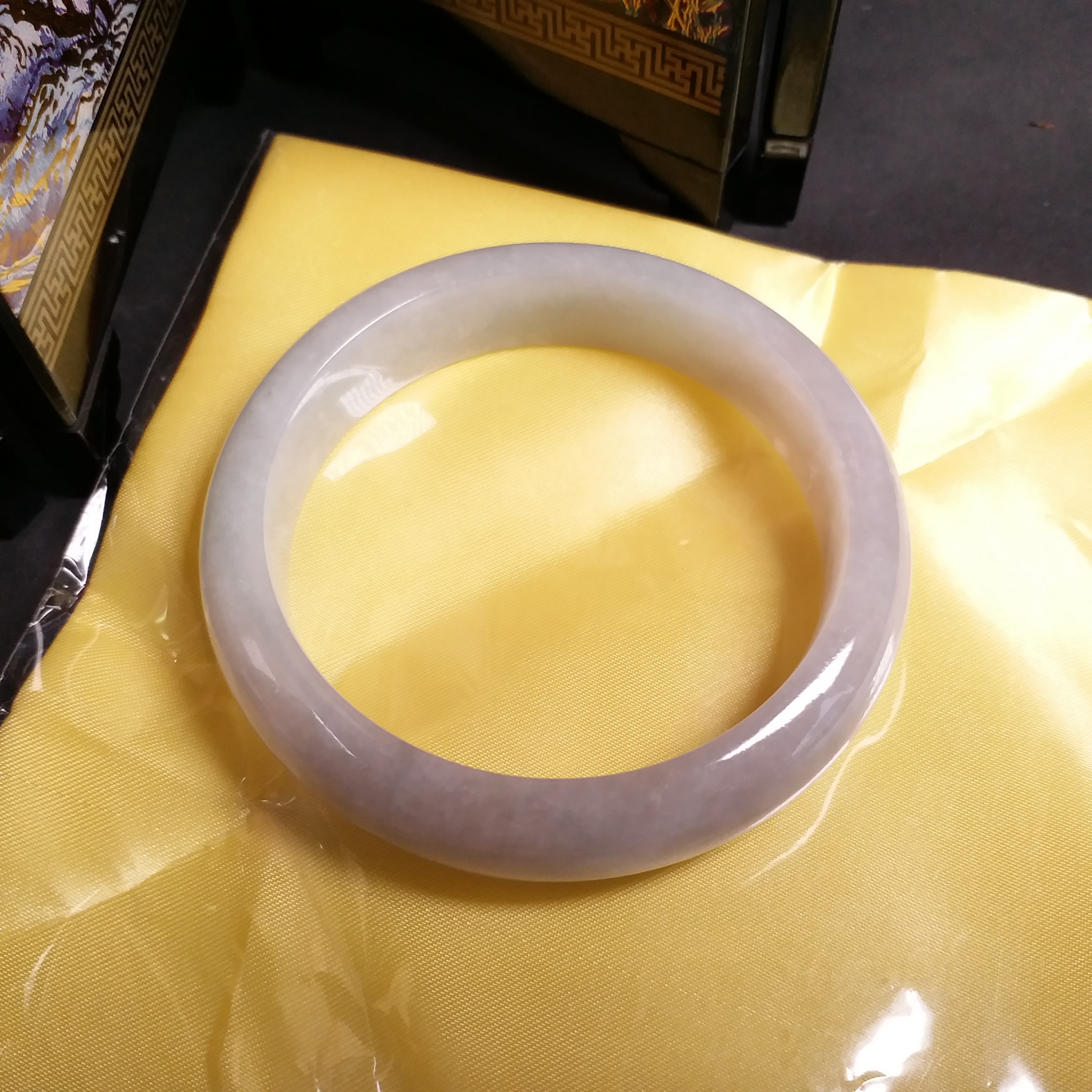 J1486 冰糯春彩福鐲 57mm (1.52)