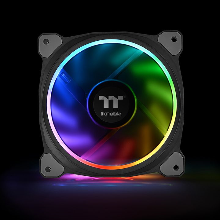 米特3C數位–曜越Riing Plus H12 RGB水冷排風扇/三顆風扇包裝/CL-F060-PL12SW-A