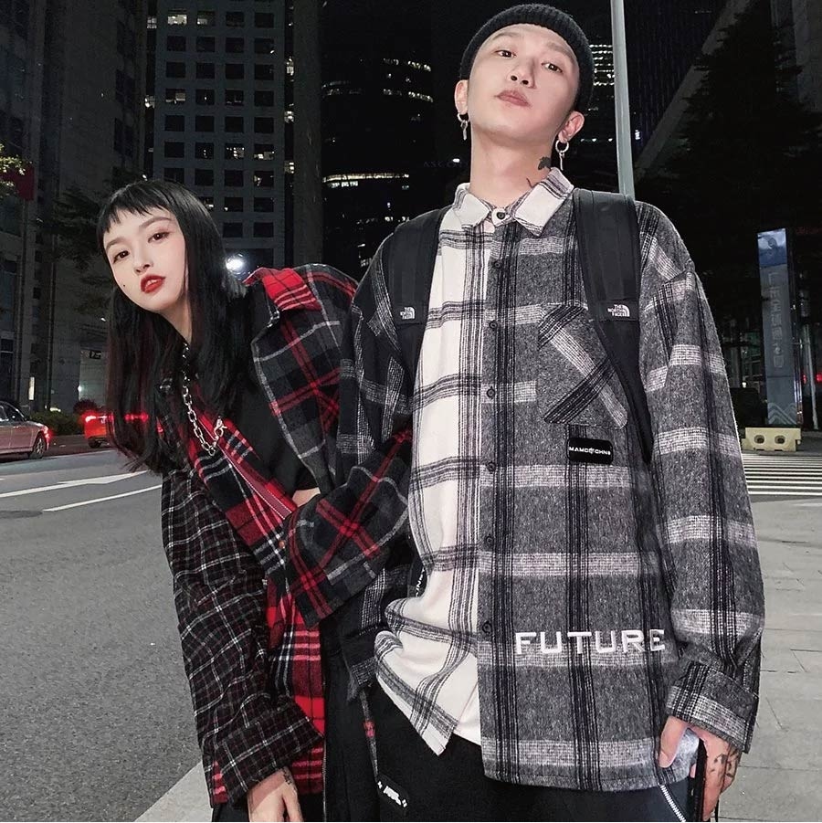 【 MAMC | SPELLED SHIRT 拼色毛呢襯衫 】