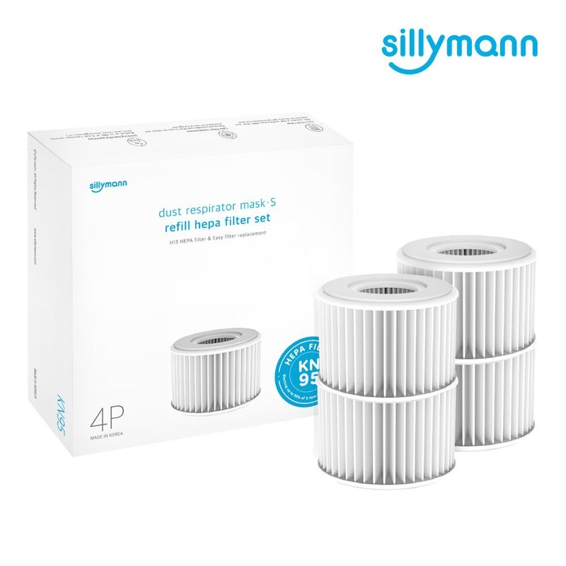 【韓國sillymann】防霧霾口罩HEPA濾芯替換裝套組