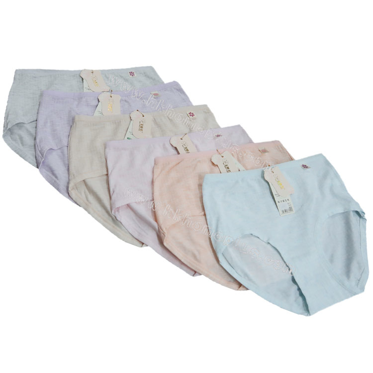 4條裝 美婷芳: 女裝格仔中腰內褲