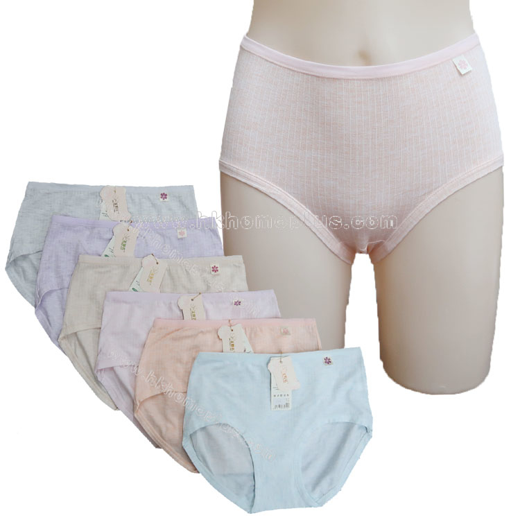 4條裝 美婷芳: 女裝格仔中腰內褲