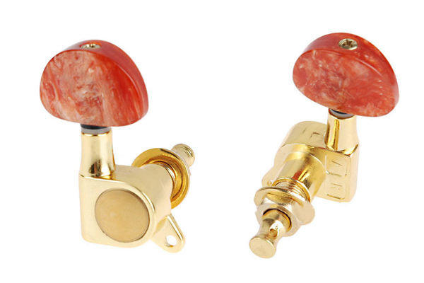 Alice 鍍金油壓弦鈕-瑪瑙色 吉他弦鈕(1套6入) AP-016V2JP