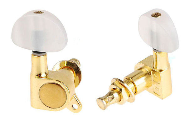 Alice 鍍金油壓弦鈕 白玉色 吉他弦鈕(1套6入) AP-016V1JP