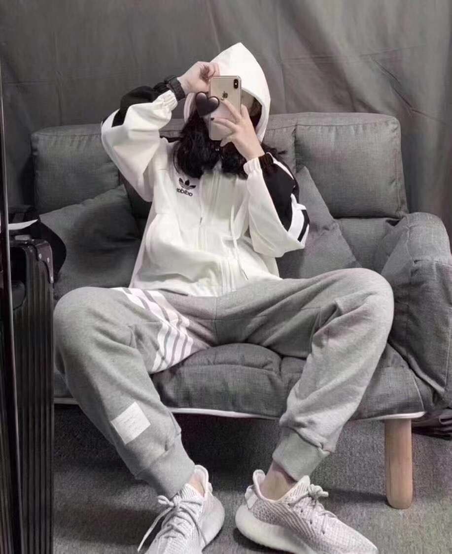 Thom Browne 灰色棉圈長褲