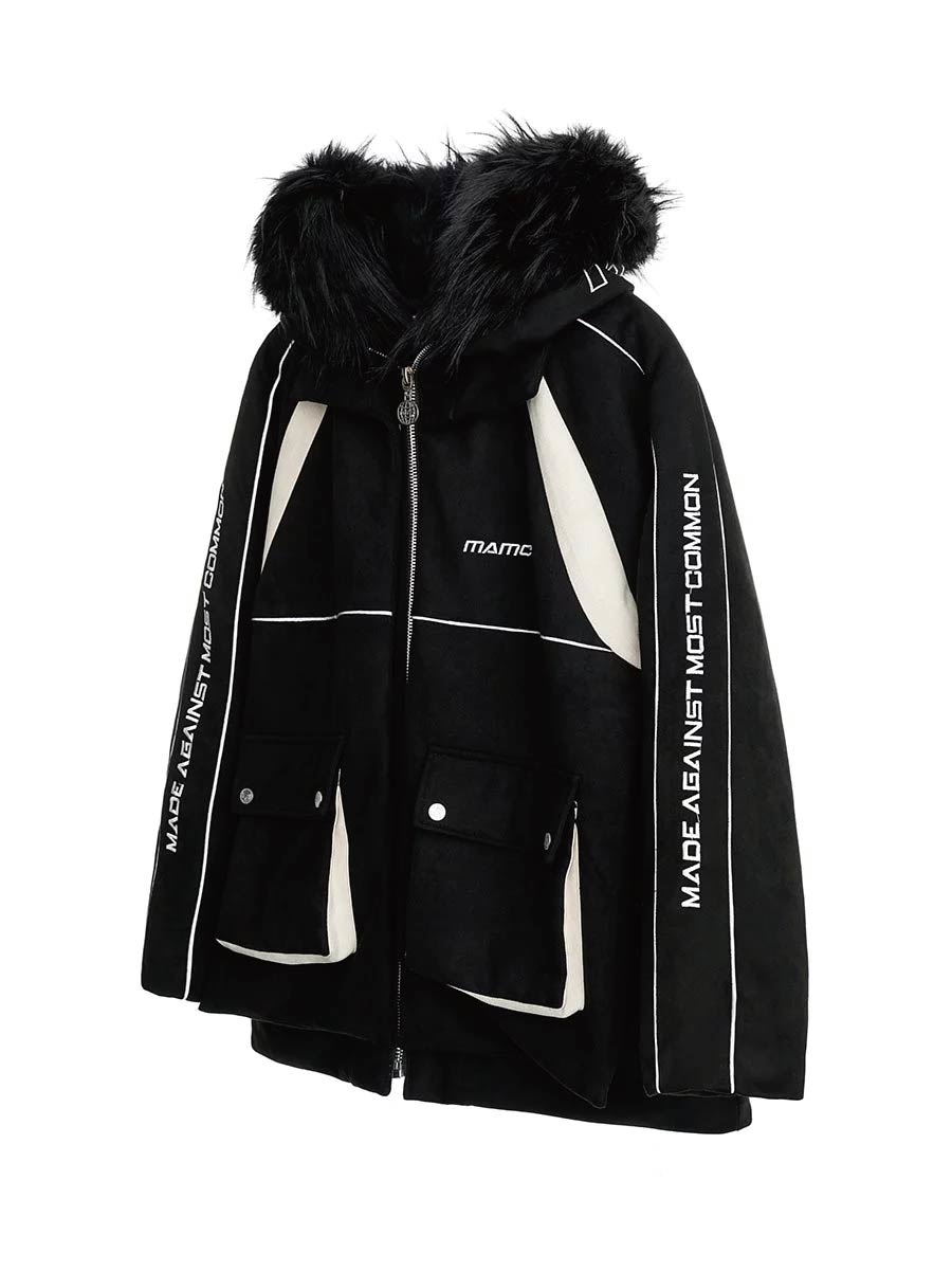 【 MAMC | SUEDE COAT 反光拼接大口袋麂皮外套 】