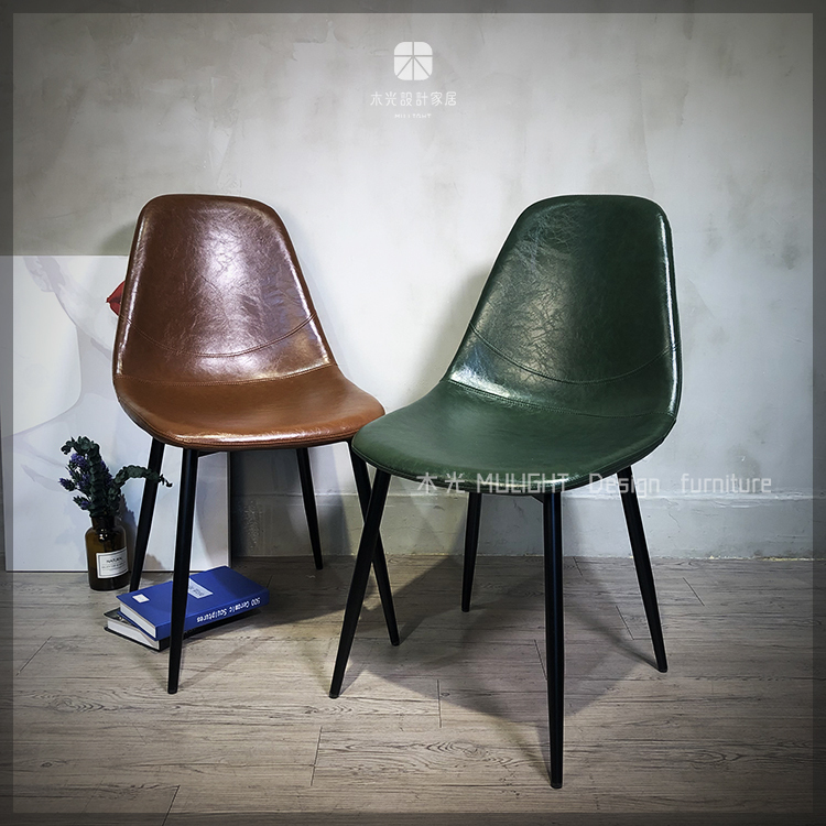 美式經典皮革縫線棒球椅