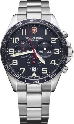 萬年鐘錶 - VICTORINOX SWISS ARMY 瑞士維氏  野戰部隊計時男錶  316L不鏽鋼    241857  錶徑 : 42mm